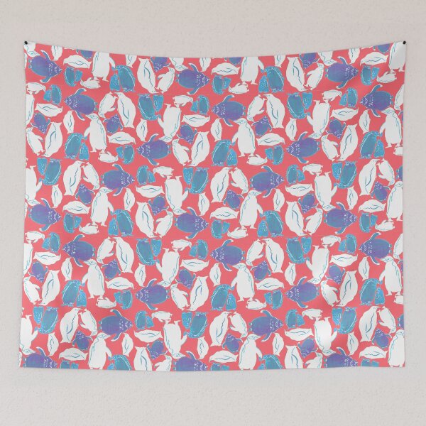 Item preview, Pop of Color Penguins print designed and sold by mossandhoney.