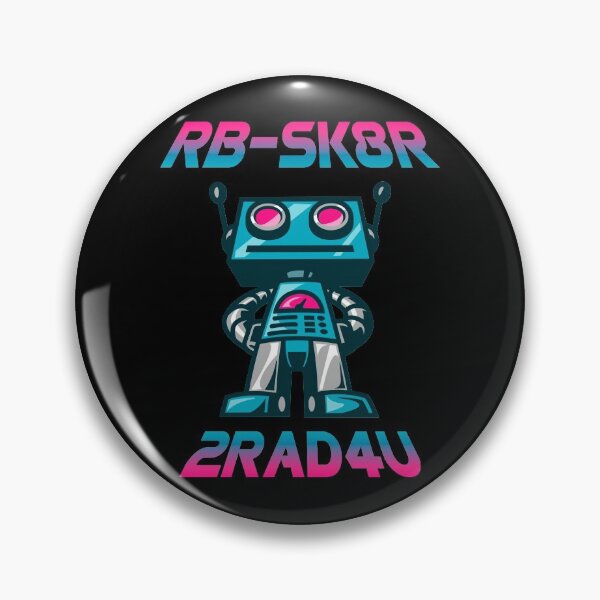 Item preview, RB-SK8R Is Too Rad For You – Geeky Mecha Robot Skater designed and sold by The Green Corner.