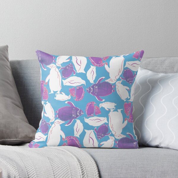 Item preview, Purple Penguins print designed and sold by mossandhoney.