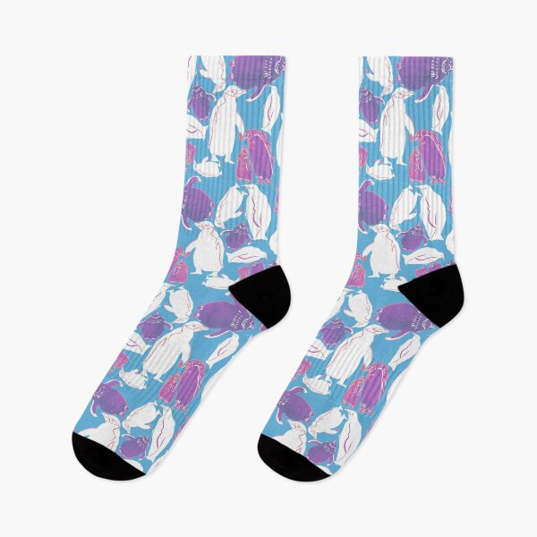 Item preview, Purple Penguins print designed and sold by mossandhoney.