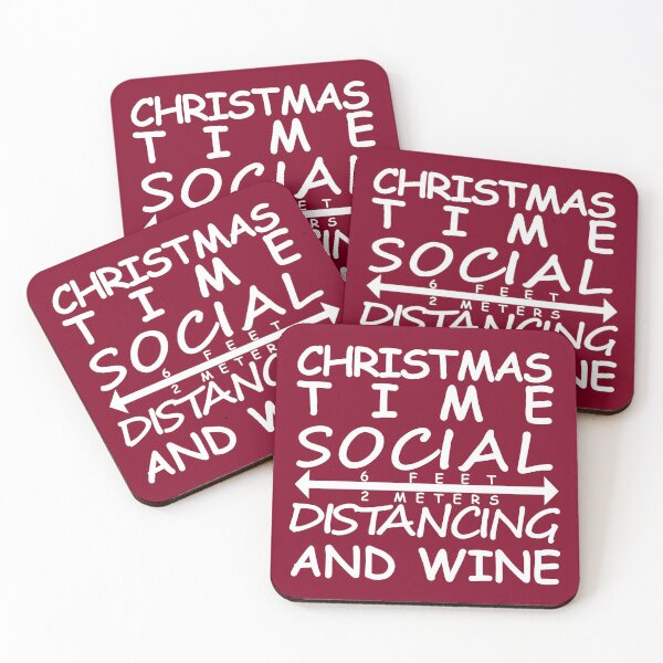 Item preview, Christmas Time Social Distancing And Wine designed and sold by DannyAndCo.