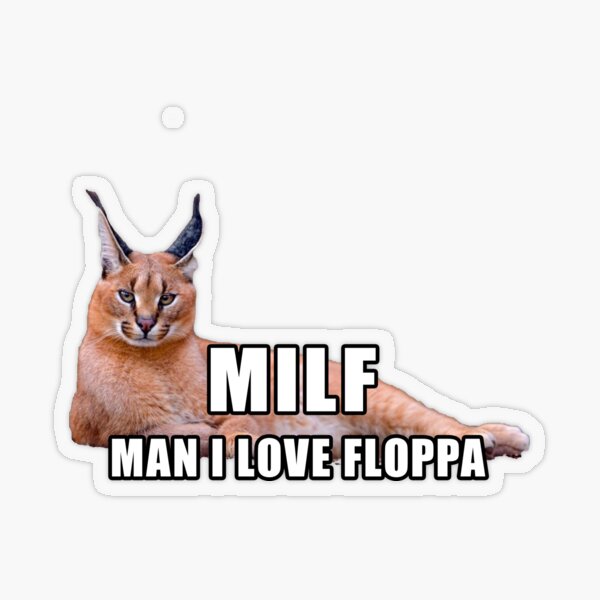 Big Floppa Wanted Poster Sticker Funny Caracal Cat Meme 