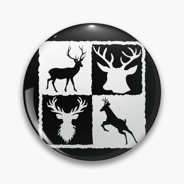 Item preview, Deer silhouettes in a white and black square designed and sold by joseartgel.