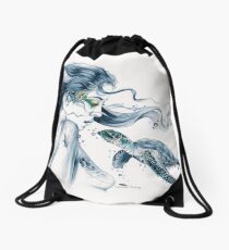 Sea Turtle Totem Drawstring Bag