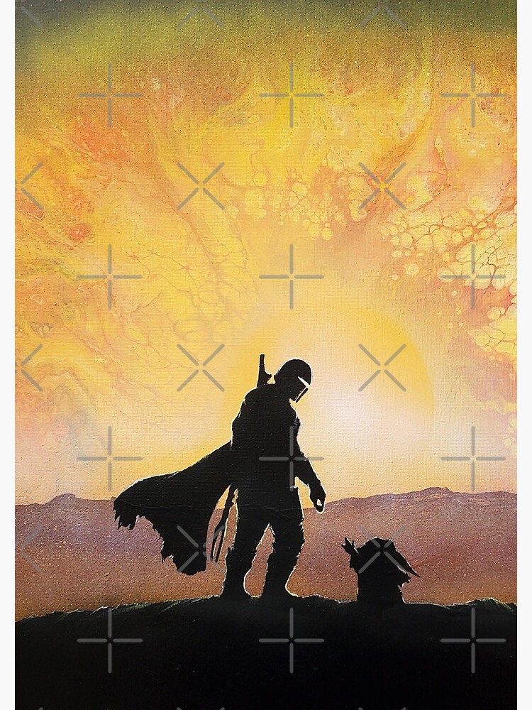 Thumbnail 3 of 3, Spiral Notebook, mando hunter and child canvas designed and sold by slanrokano.