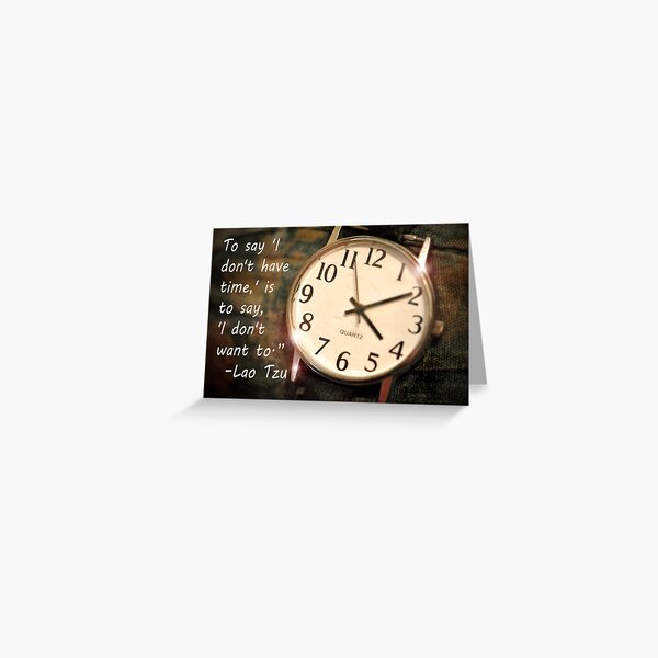 Time Management Greeting Card