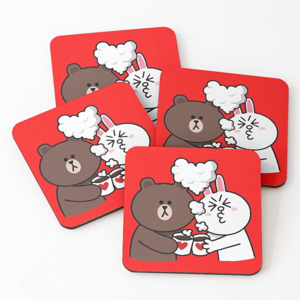 Item preview, Brown bear and Cony in love designed and sold by thesircurly.