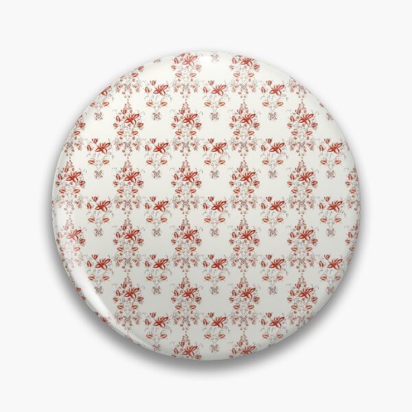 Item preview, Flowers - cascade - red on white 4 designed and sold by WzoryOzdobne.