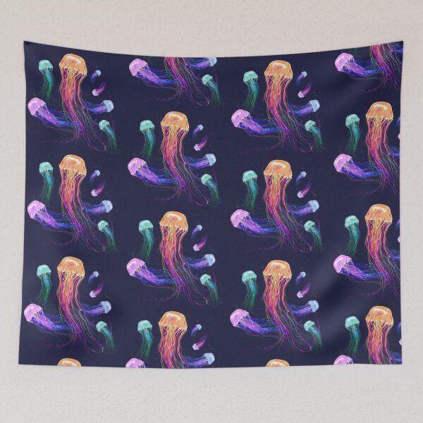 Item preview, Swimming neon jellyfish  designed and sold by Randompicture.