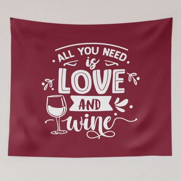 Item preview, All you need is Love and Wine designed and sold by AdventureTee.