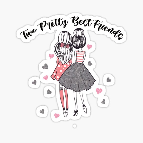 Two Best Friends Sticker, Friends, Sticker, Bond PNG Transparent