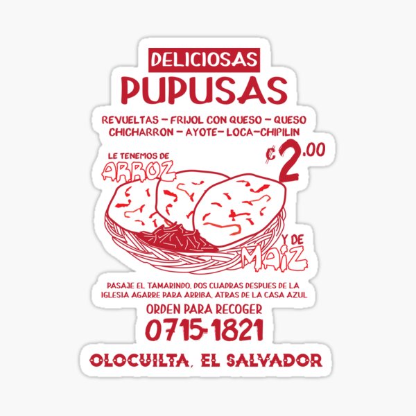 Raised on Pupusas Sticker El Salvador Sticker