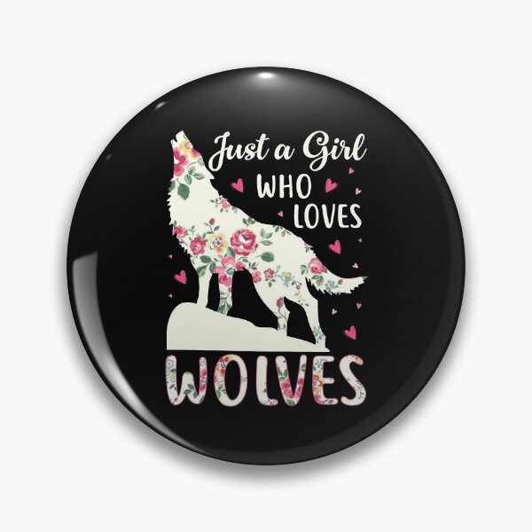 Item preview, Just A Girl Who Loves Wolves Cute Wolf Silhouette Flower  designed and sold by Best Designer.