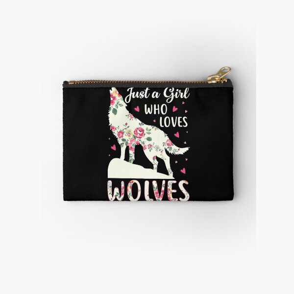 Item preview, Just A Girl Who Loves Wolves Cute Wolf Silhouette Flower  designed and sold by Best Designer.