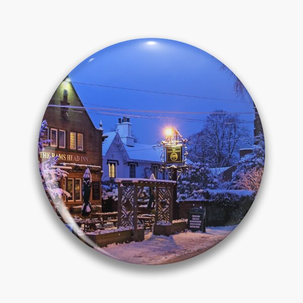 Item preview, Grappenhall Village (Church and Rams Head pub) in the Winter Snow,Warrington,Cheshire,England designed and sold by Local gifts from HotpixUK .