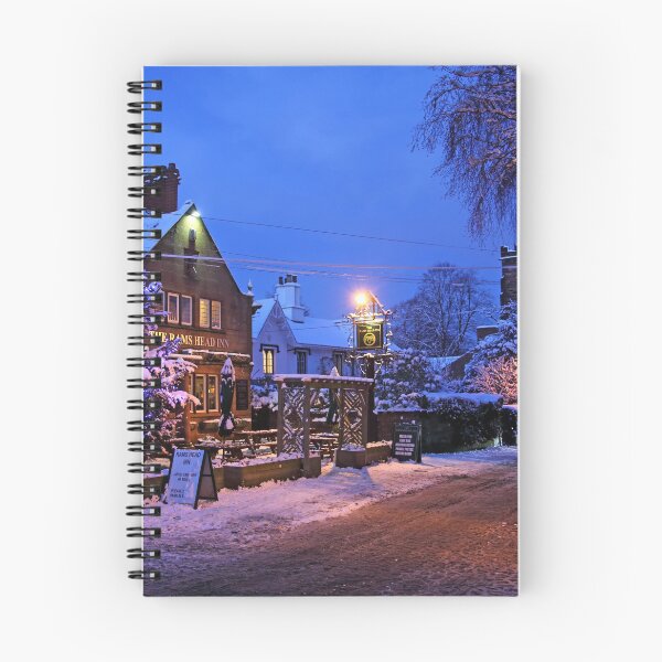 Item preview, Grappenhall Village (Church and Rams Head pub) in the Winter Snow,Warrington,Cheshire,England designed and sold by Local gifts from HotpixUK .