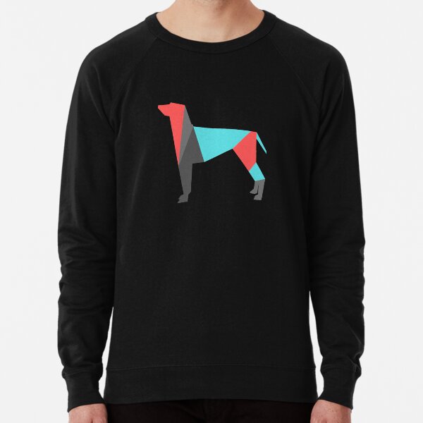 Colorful Outline Image of Big Dog Lightweight Sweatshirt