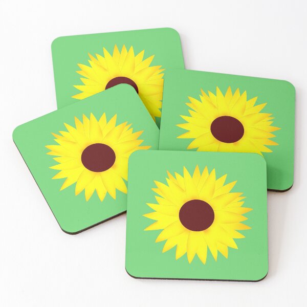 Item preview, Sunflower painting on green background designed and sold by Moongate22.
