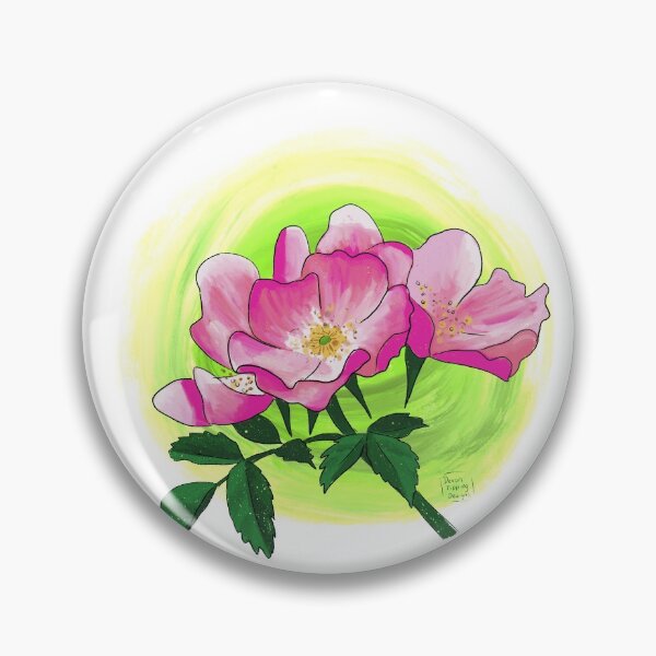 Item preview, Cute wild dog rose flower print designed and sold by devontipdesigns.