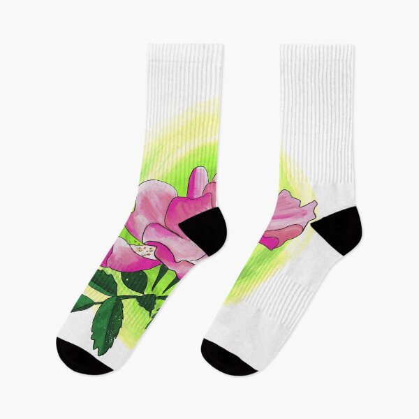 Item preview, Cute wild dog rose flower print designed and sold by devontipdesigns.