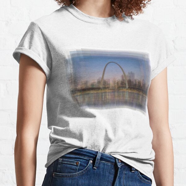 Gateway Arch Red Skyline short sleeve T-Shirt