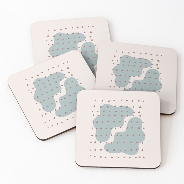 Item preview, Contemporary Abstract Shapes Dots Pastel Colors Minimalist  design  designed and sold by zedonee.