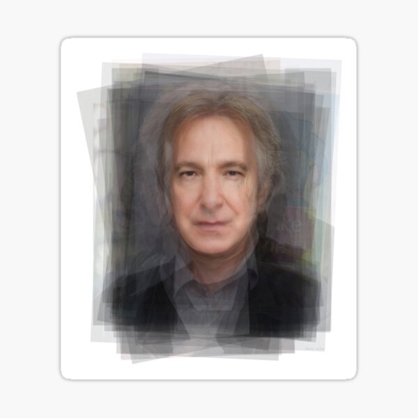 Alan Rickman Severus Snape Porträtüberlagerung Sticker