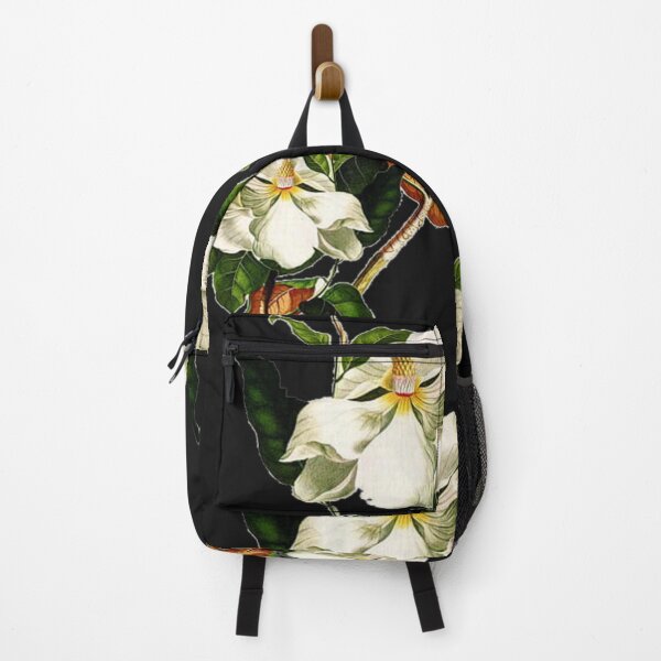 Artikelvorschau, Vintage weiße Magnolie auf schwarzem Hintergrund entworfen und verkauft von The Mysterious Domain Alyne Whiteswan Fine Art Prints and Merch.