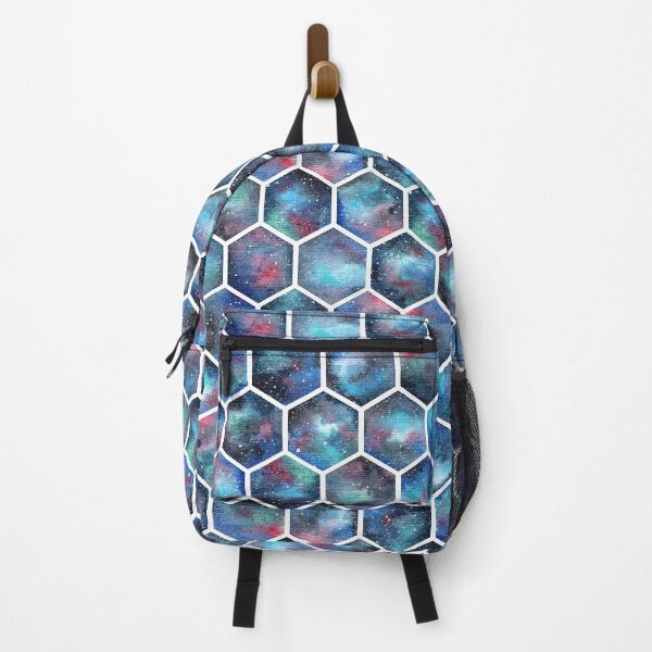 Item preview, Watercolor Cosmic Hexagon Galaxy Pattern designed and sold by IevaLiART.