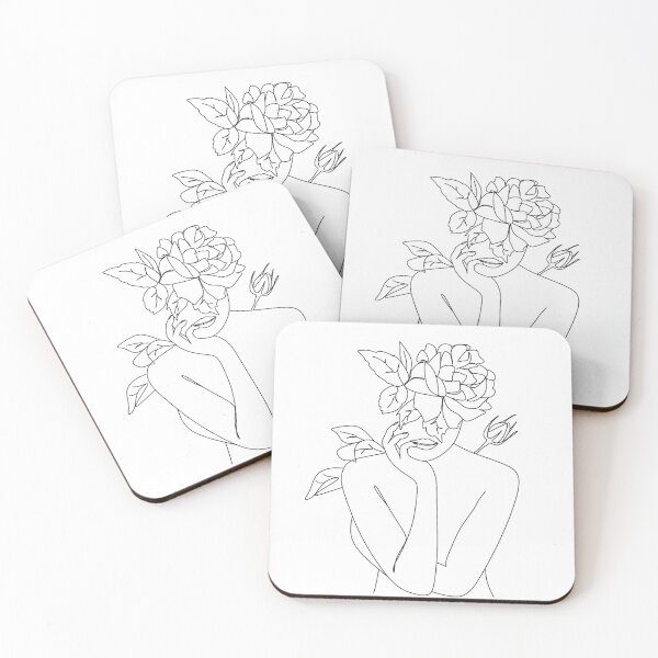 Item preview, Flower Girl . One Line Drawing. Flower Line Art, One Line Art designed and sold by Nina Velychko.