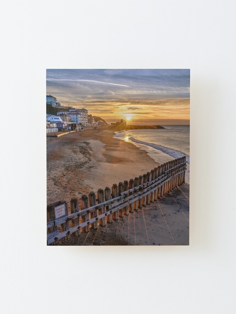 Alternate view of Sunrise On Ventnor Beach Mounted Print