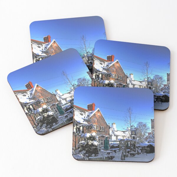 Item preview, Snowfall in Grappenhall Village, festive winter scene,Warrington, Cheshire, England designed and sold by Local gifts from HotpixUK .