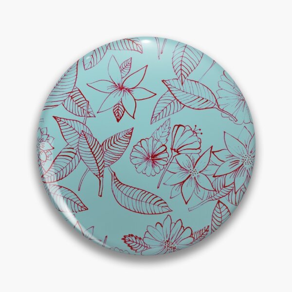Item preview, Tropical Floral Vibes in Red/Turquoise designed and sold by mossandhoney.