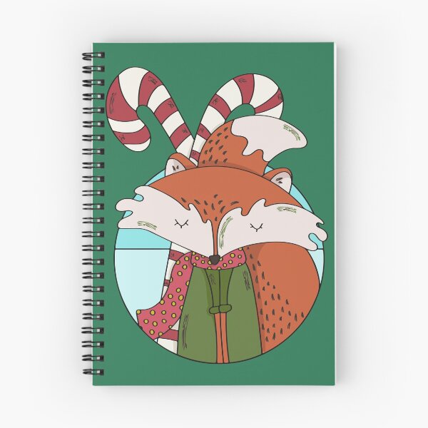 Item preview, Christmas Fox with Scarf & Candy Canes designed and sold by SLAG-Creative.