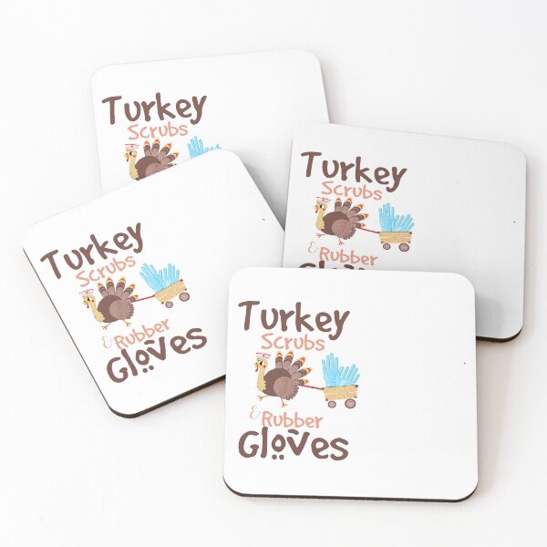 Item preview, Funny Turkey Nurse, Turkey Scrubs Rubber Gloves Thanksgiving designed and sold by 0umStore.