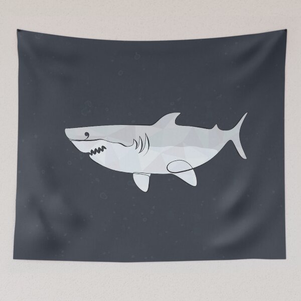Item preview, Friendly shark one line designed and sold by frangipaniarts.