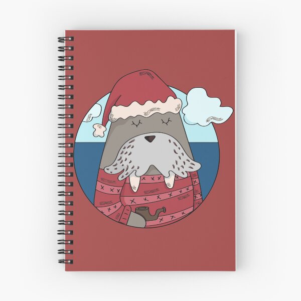 Item preview, Christmas Walrus with Santa Hat & Holiday Sweater designed and sold by SLAG-Creative.