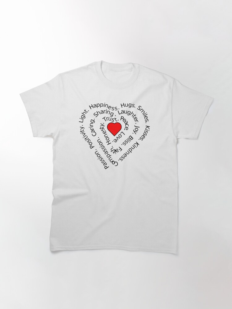 Alternate view of LOVE Spiral Heart Classic T-Shirt