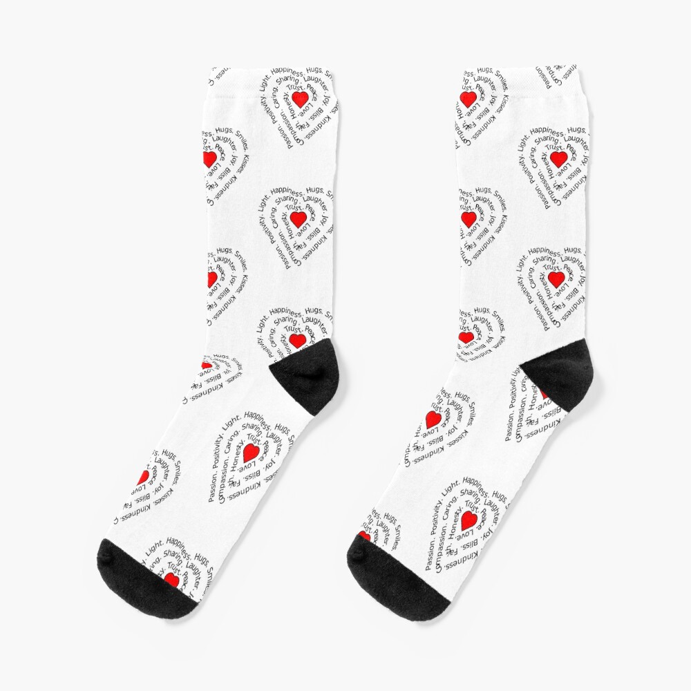 LOVE Spiral Heart Socks