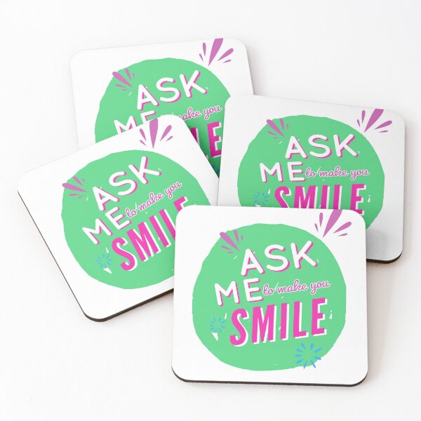 Item preview, Ask me to make you smile - drawing - lettering designed and sold by Tropical Blood.