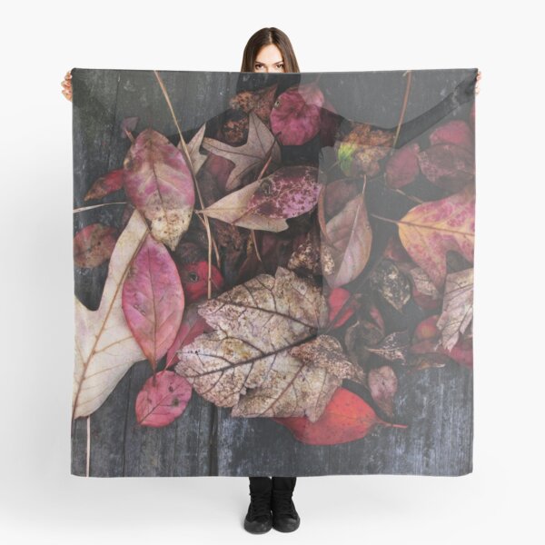 Collage Of Autumn Red Scarf