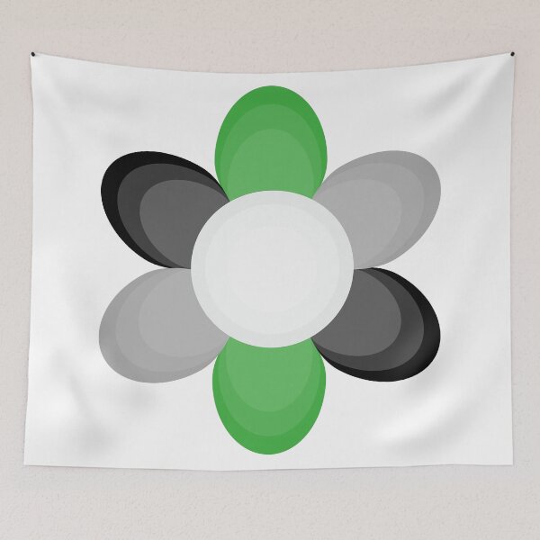 Item preview, Beautiful Colorful Flower (Aeromantic Pride Flag) designed and sold by QueerShop.