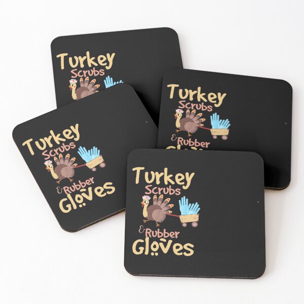 Item preview, Funny Turkey Nurse, Turkey Scrubs Rubber Gloves Thanksgiving designed and sold by 0umStore.