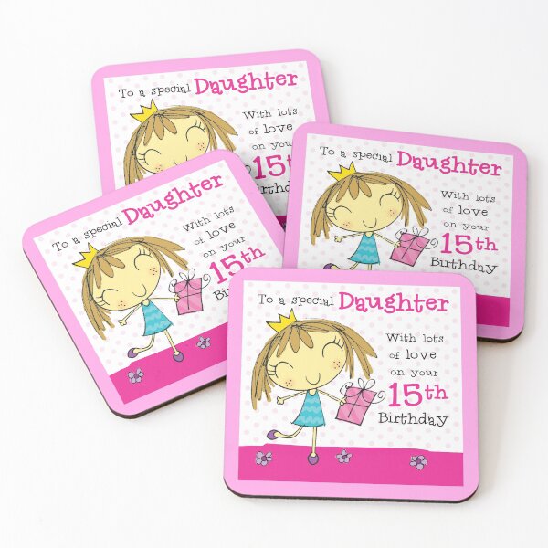 Item preview, To a Special Daughter 15th Birthday Cute little pink princess illustration designed and sold by Bertie-Bu.