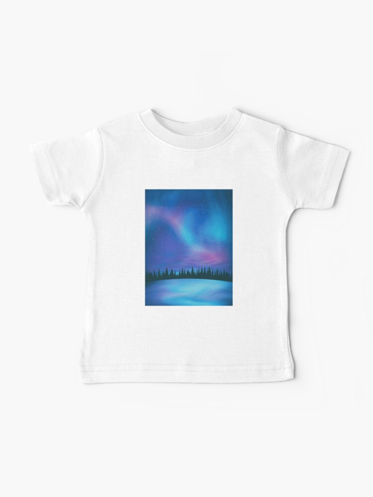 Northern Lights Landscape Baby Toddler Funny ALL-OVER PRINT Baby T-shirt 