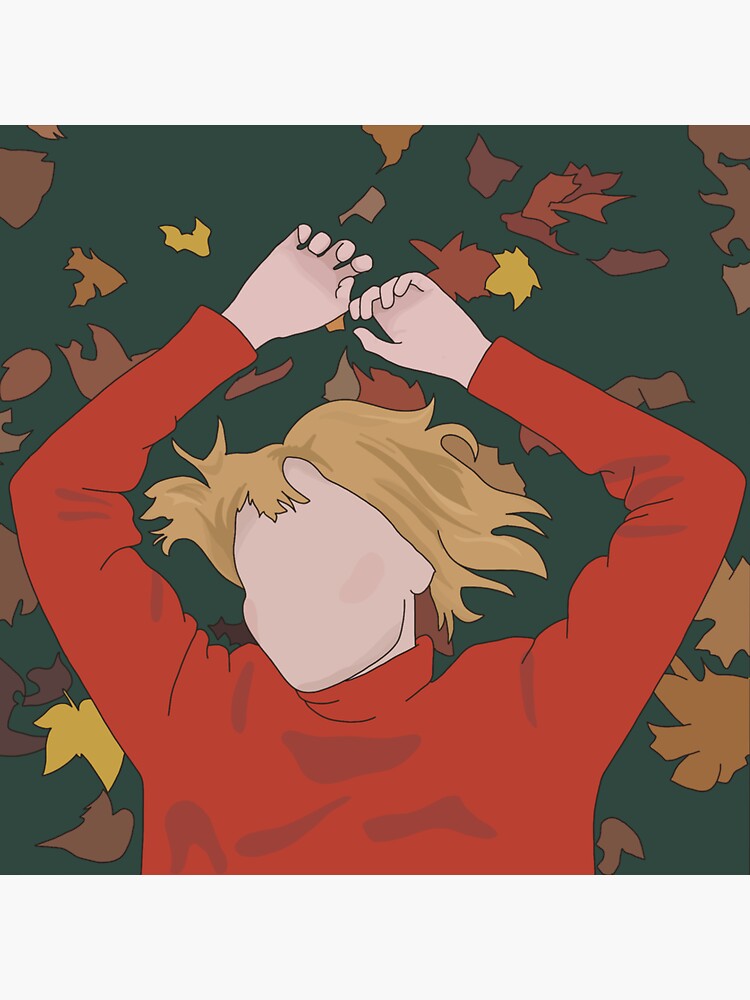 "we fell in love in october" Sticker for Sale by dabi-lee | Redbubble