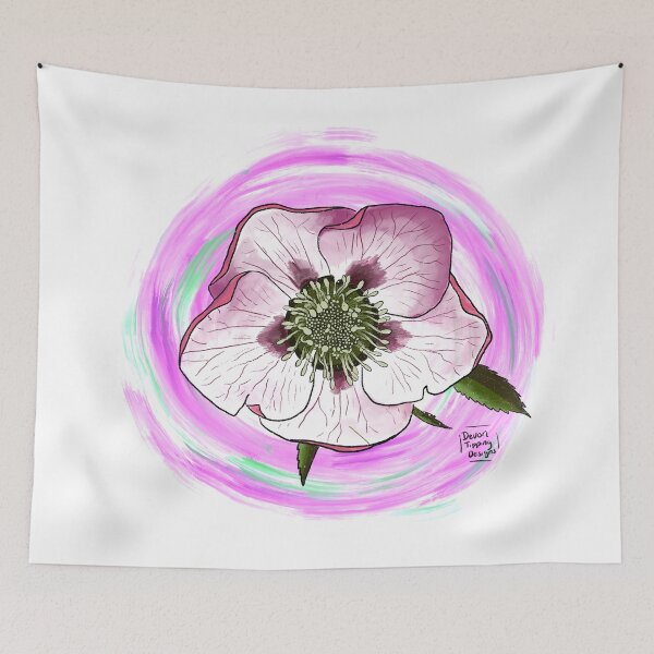 Item preview, Helleborne flower print designed and sold by devontipdesigns.
