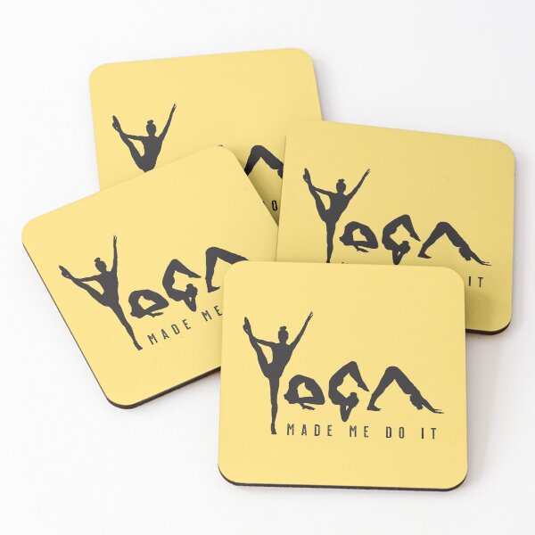 Item preview, Yoga Made Me Do It - Yellow designed and sold by VicEllisArt.