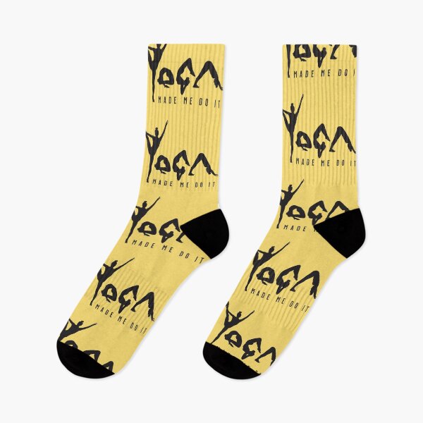 Item preview, Yoga Made Me Do It - Yellow designed and sold by VicEllisArt.