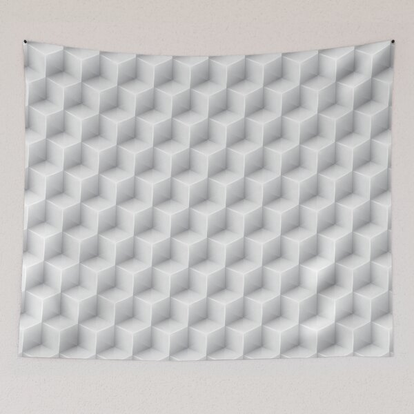 Item preview, White Geometric Cube  designed and sold by 2411.